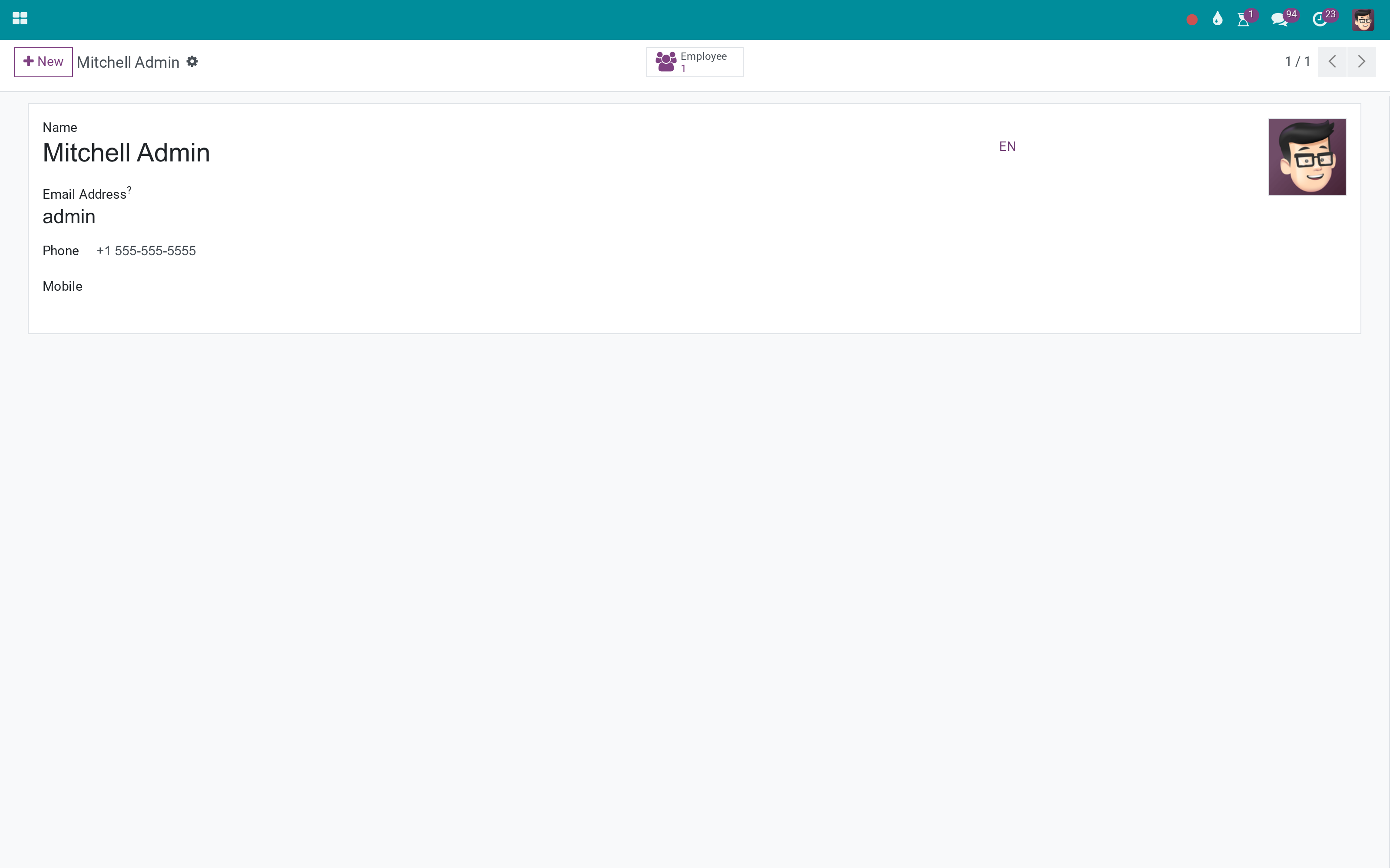 A user