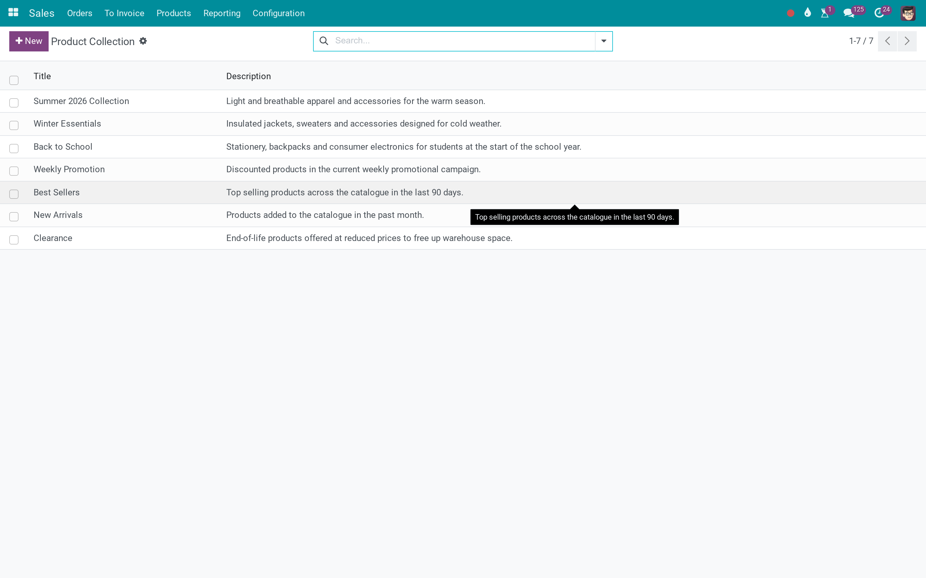 Product collections