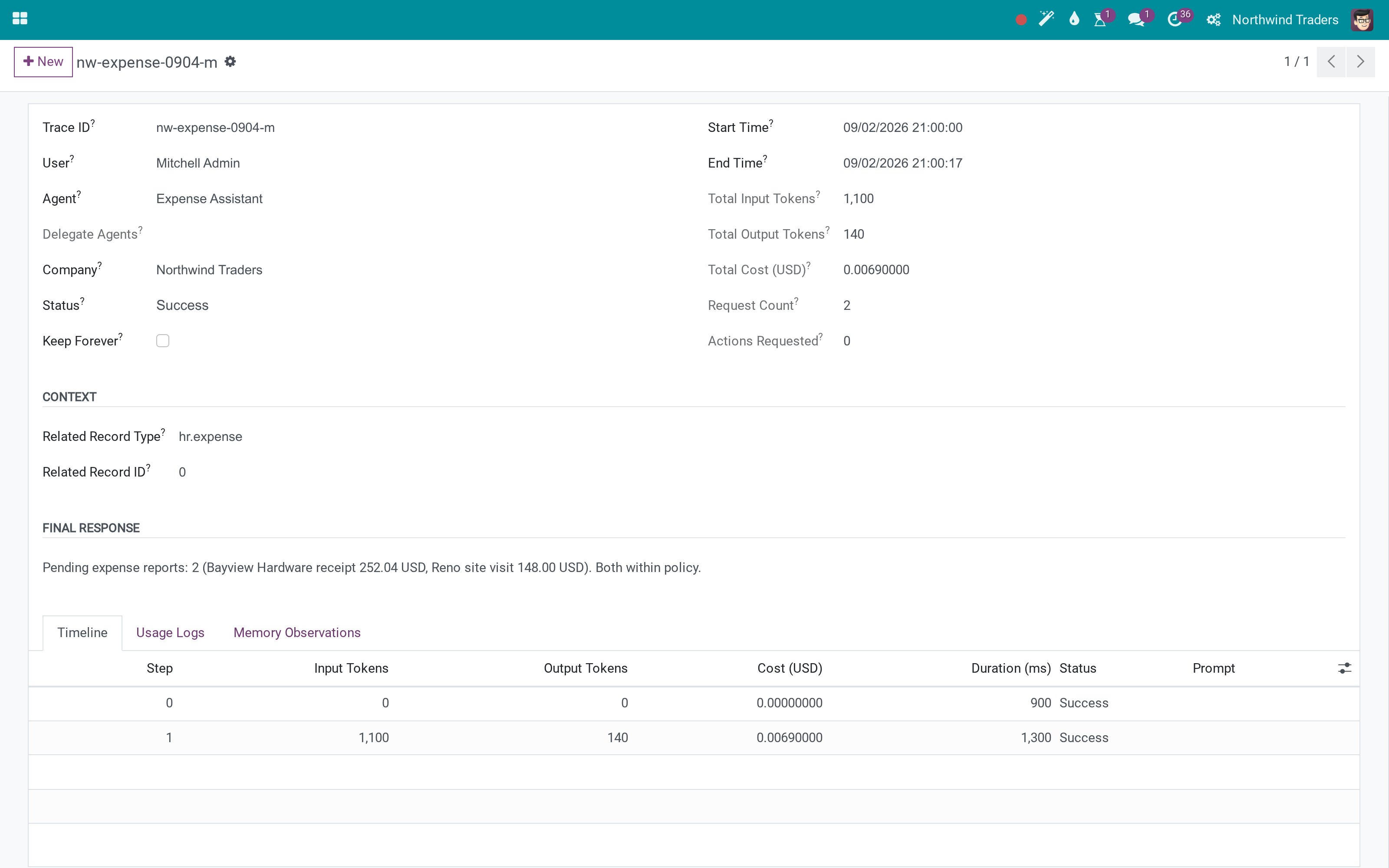 Pending reports