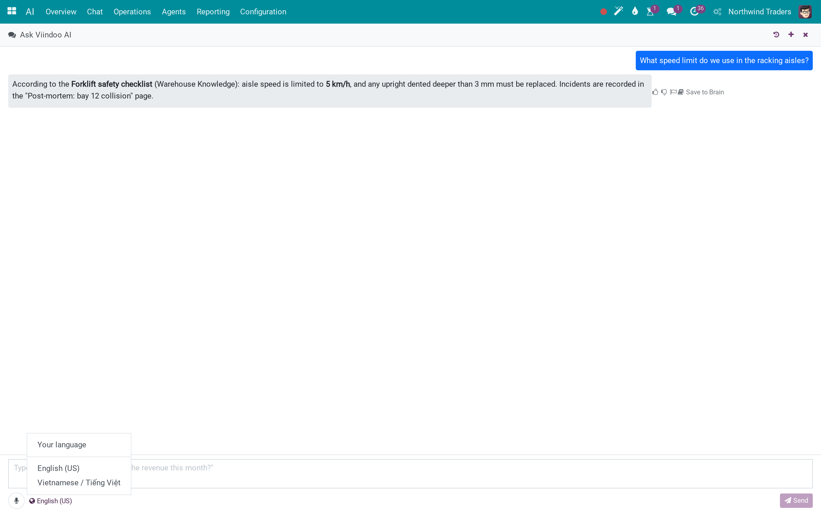 Language picker