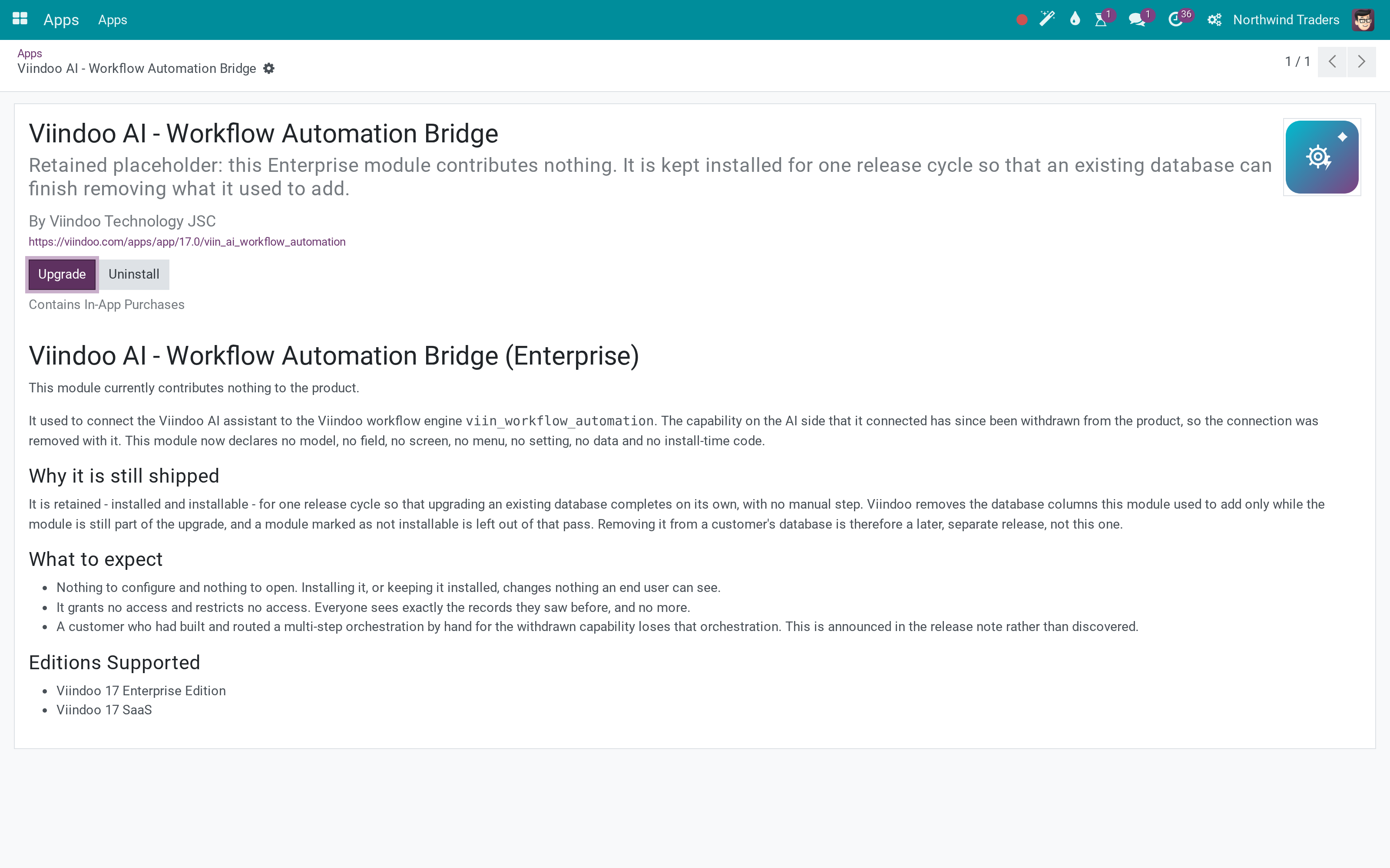 A retained placeholder for databases that once used the AI workflow-automation bridge