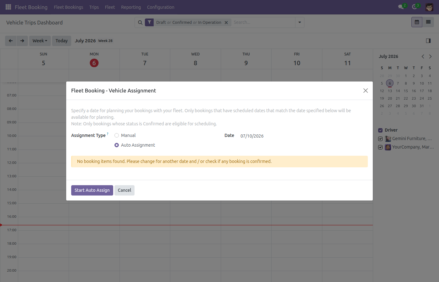 Assignment Type switched to Auto Assignment