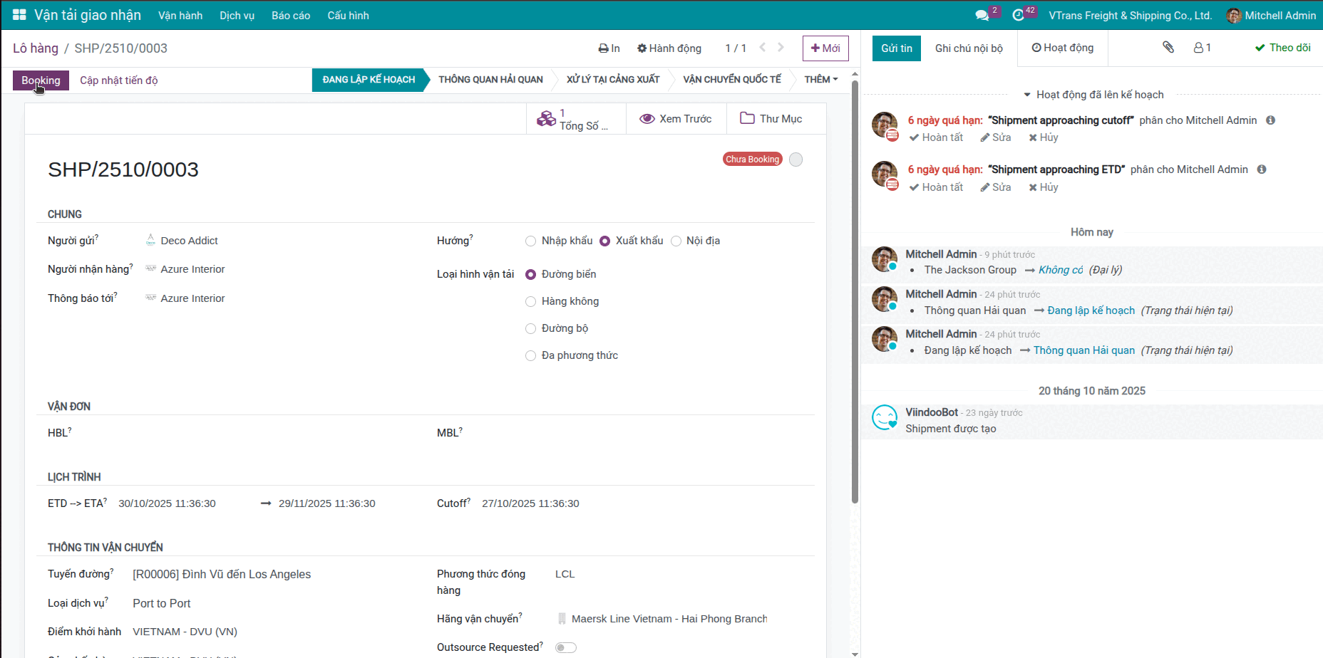 Quản lý đặt chỗ