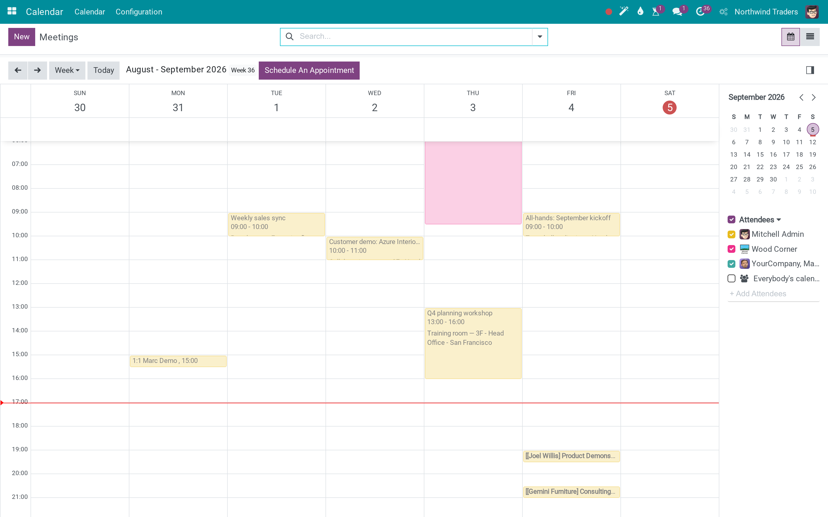 The calendar