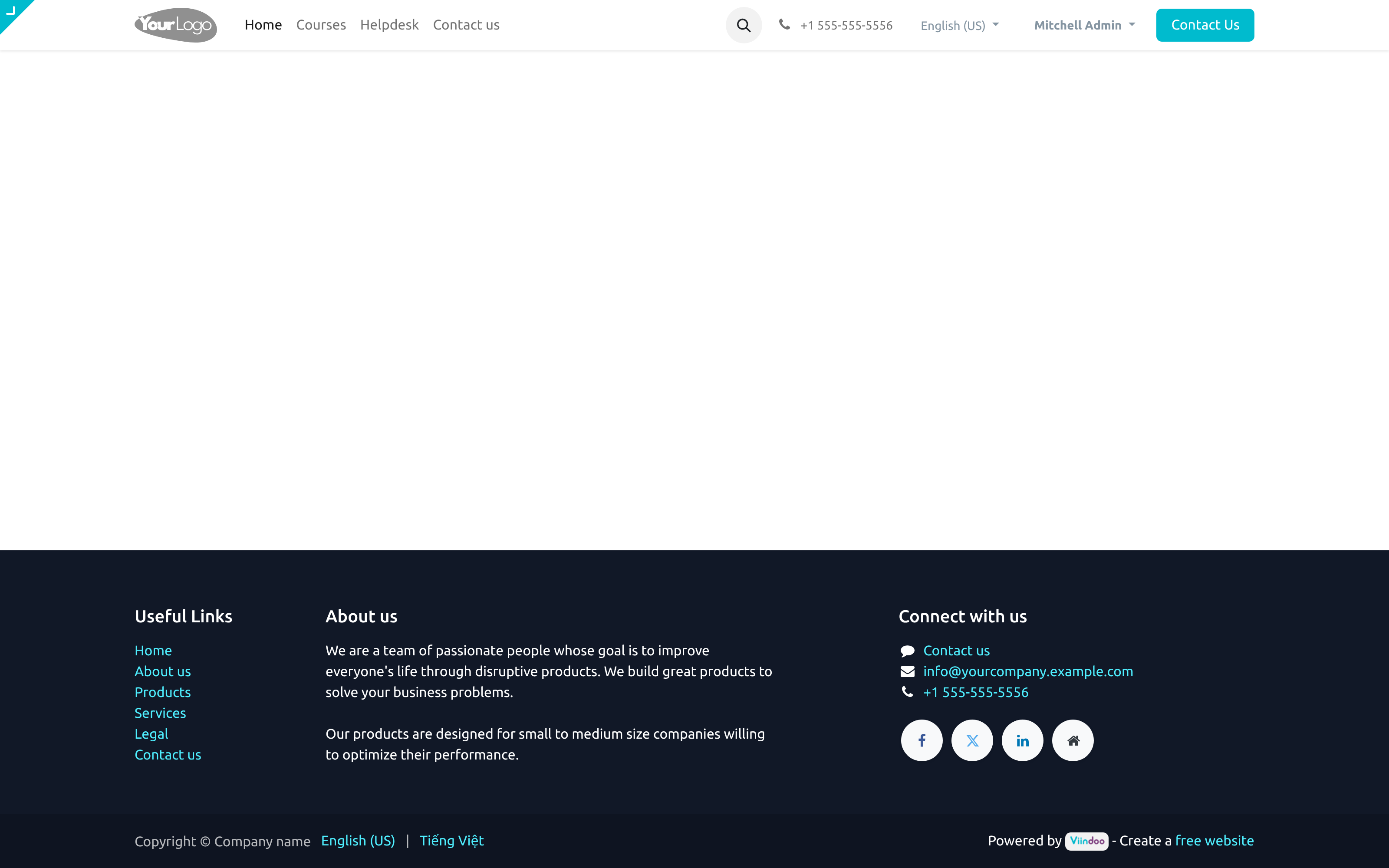 The website