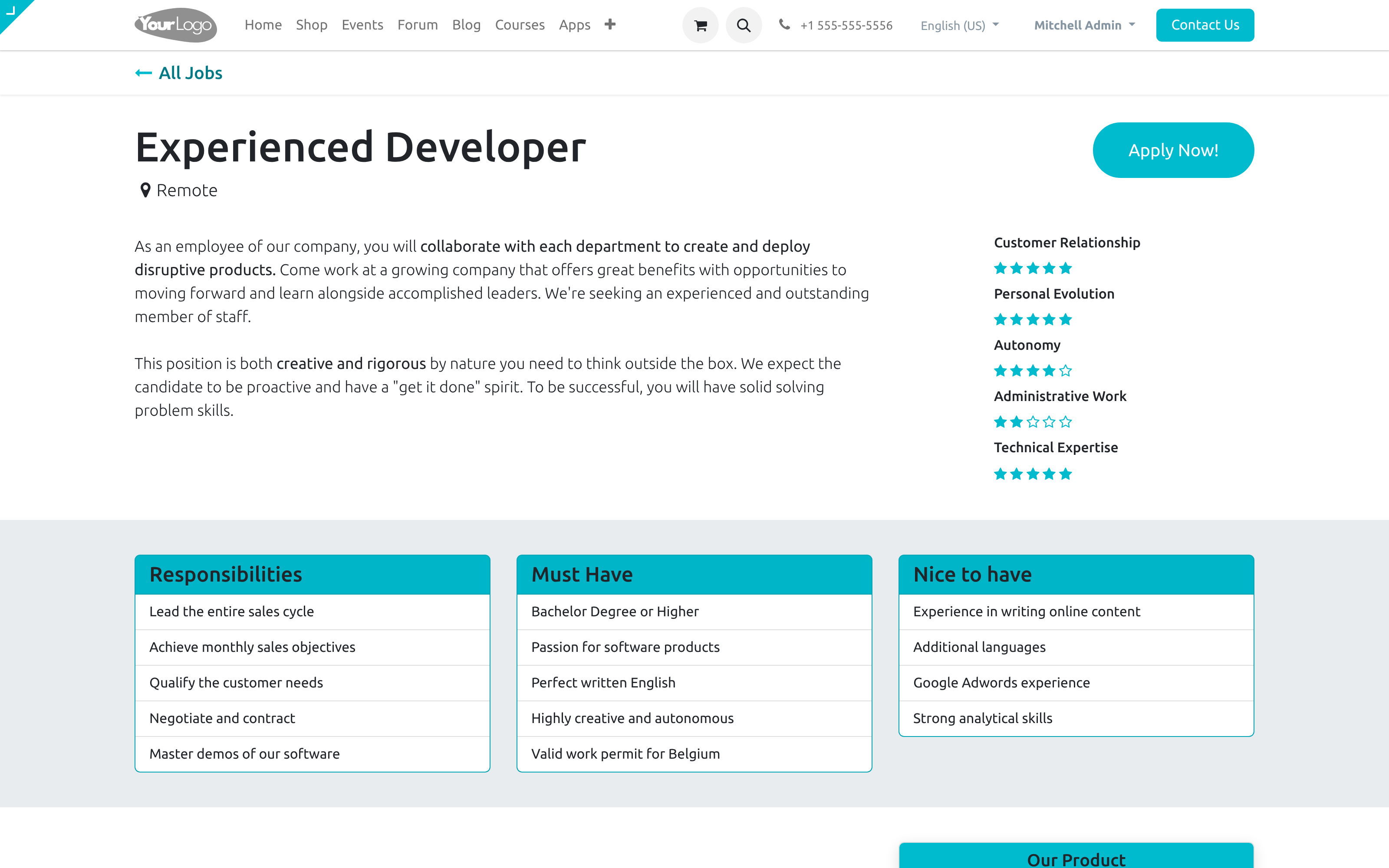 JobPosting schema on job pages