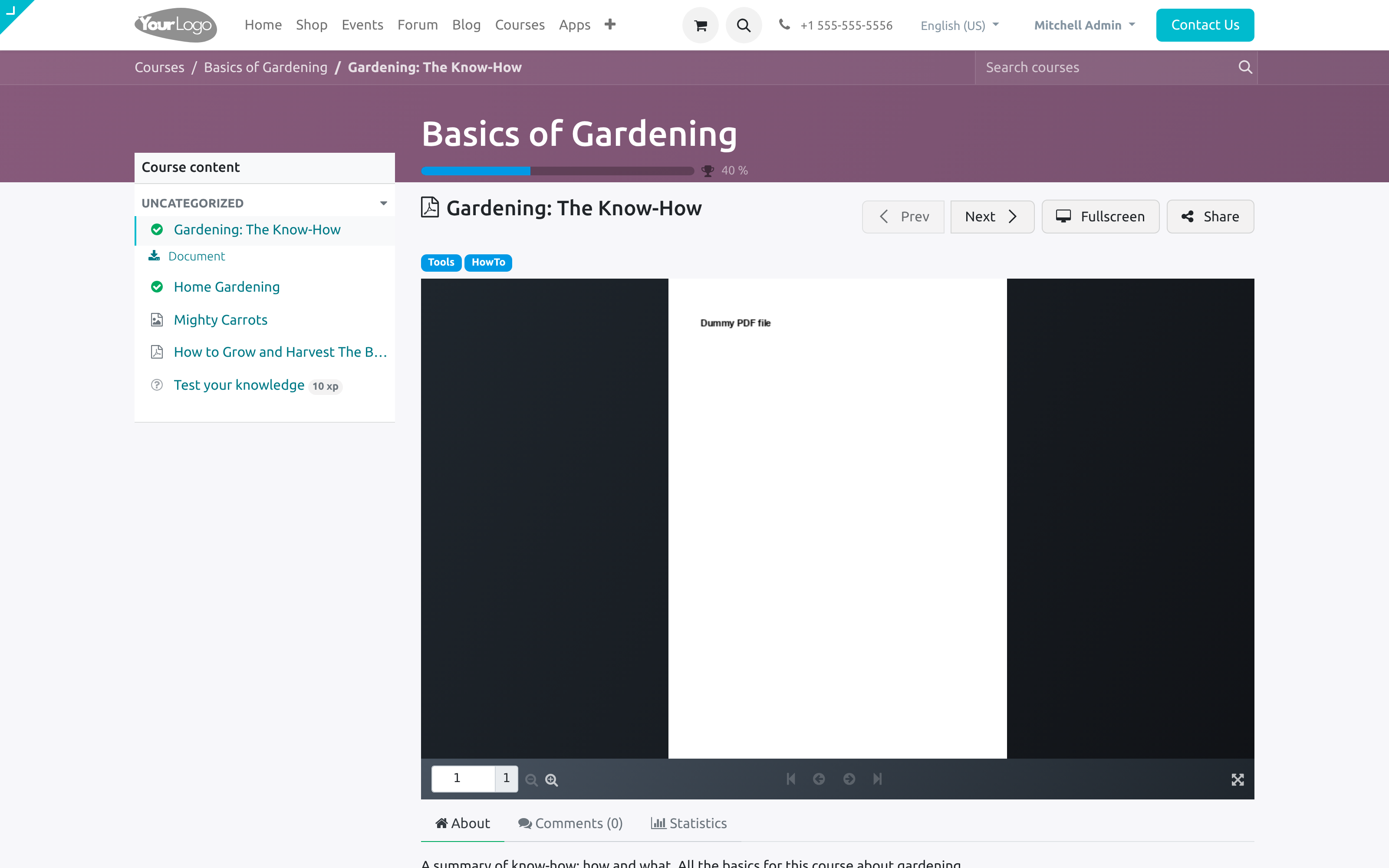 eLearning pages optimised for search