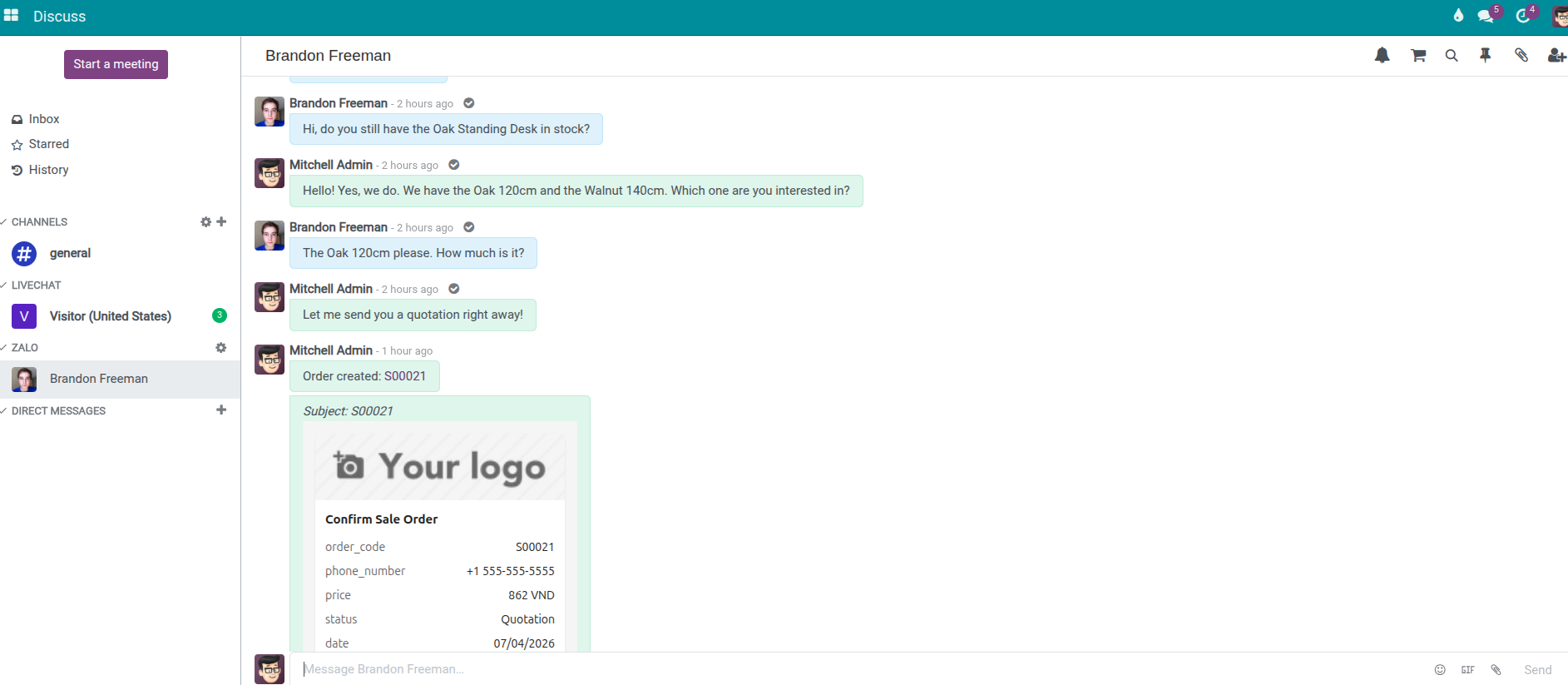 Zalo OA Integration screenshot