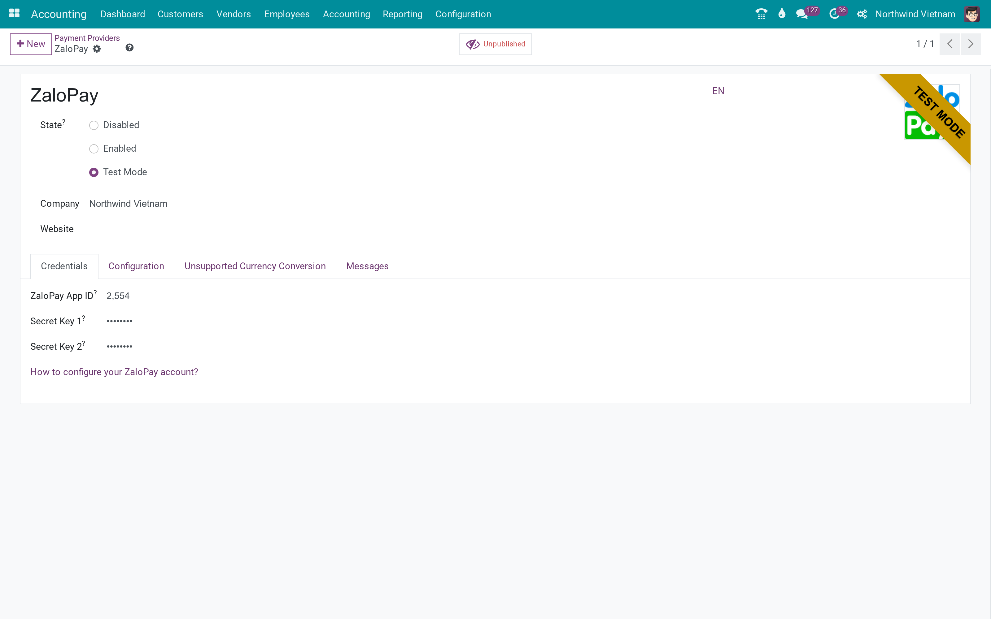 The credentials