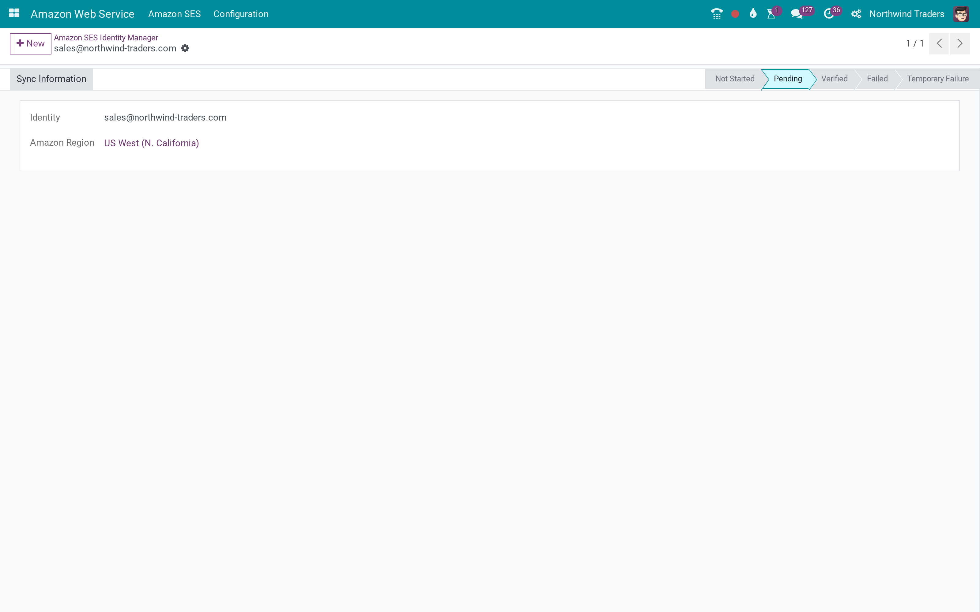 An e-mail identity