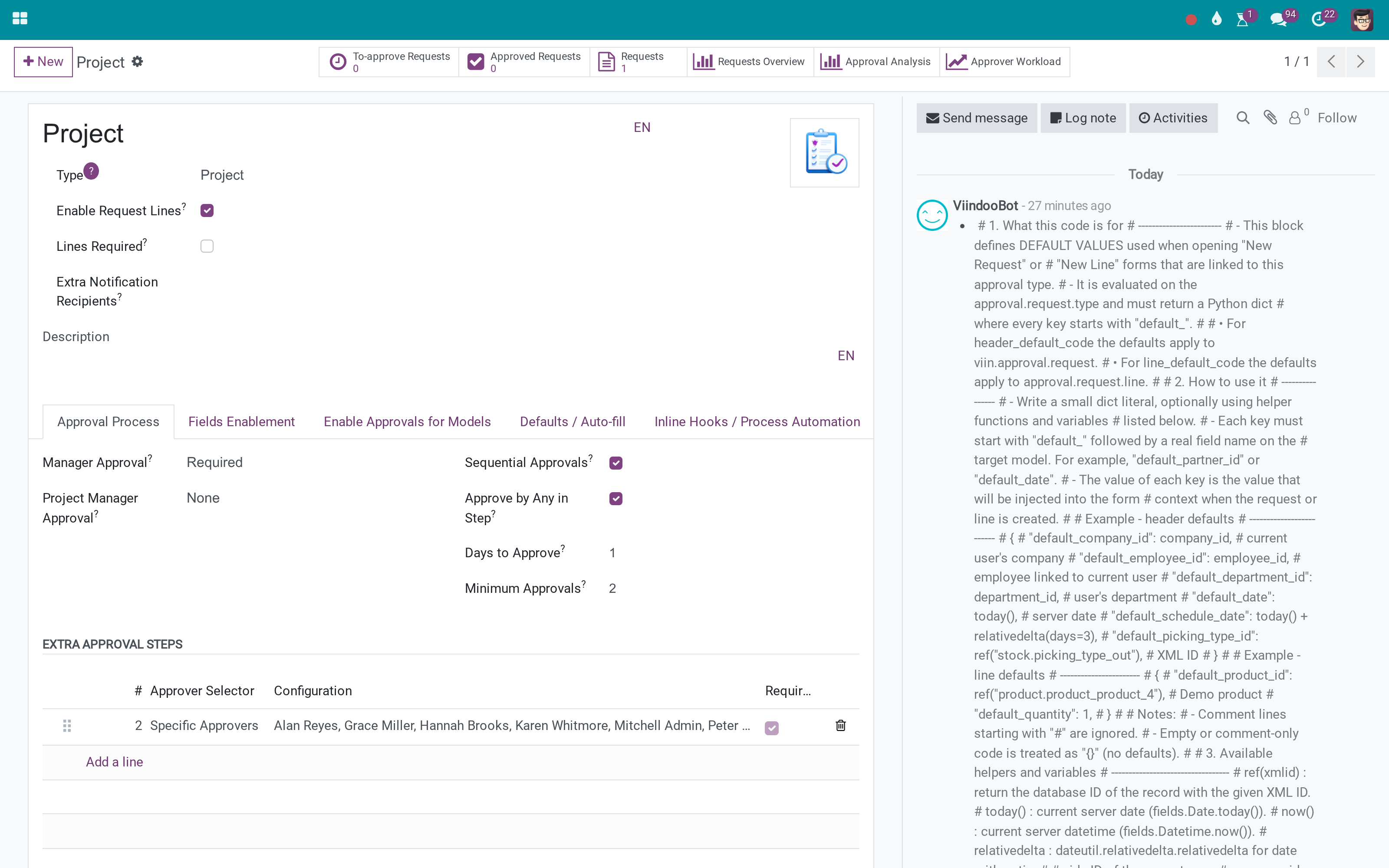 The Project approval type