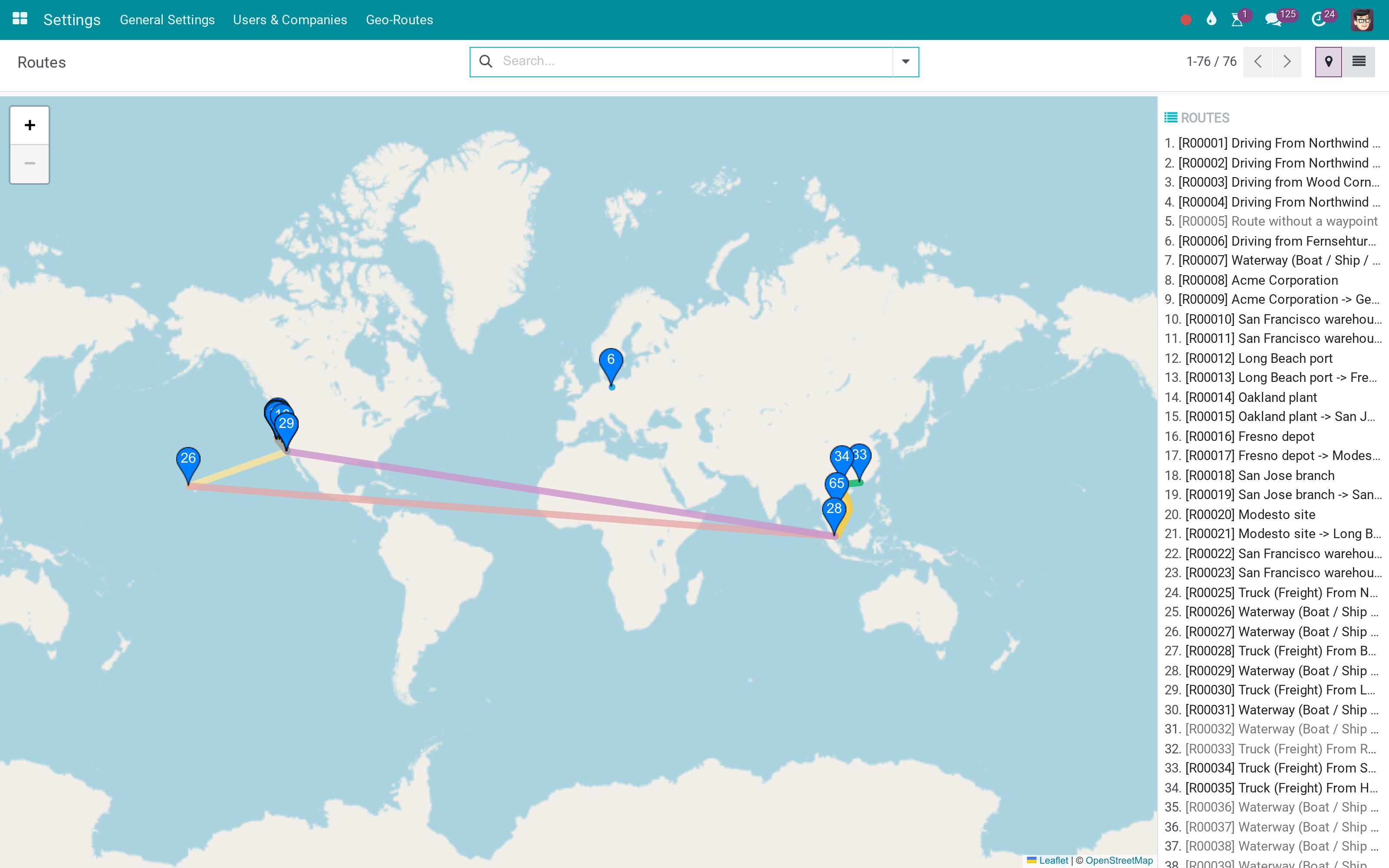 A geo route