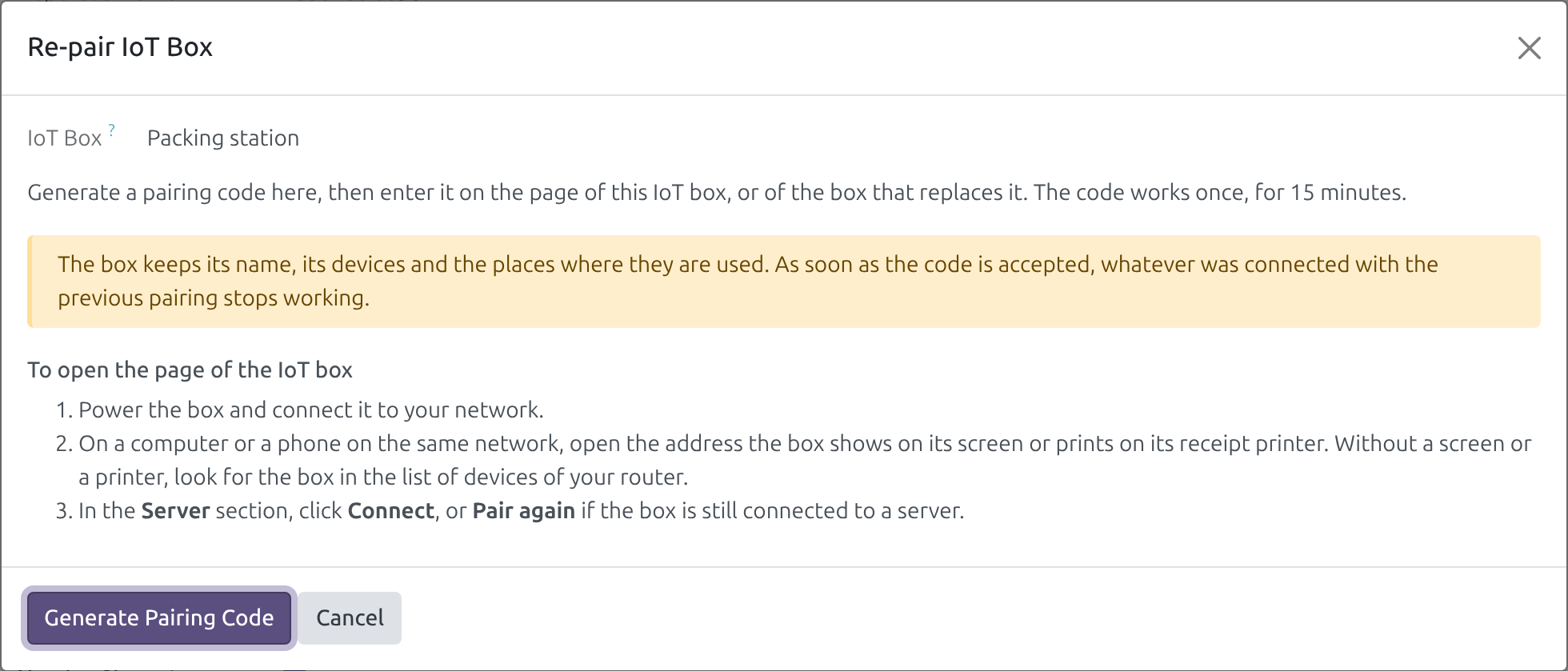 Replace a broken box