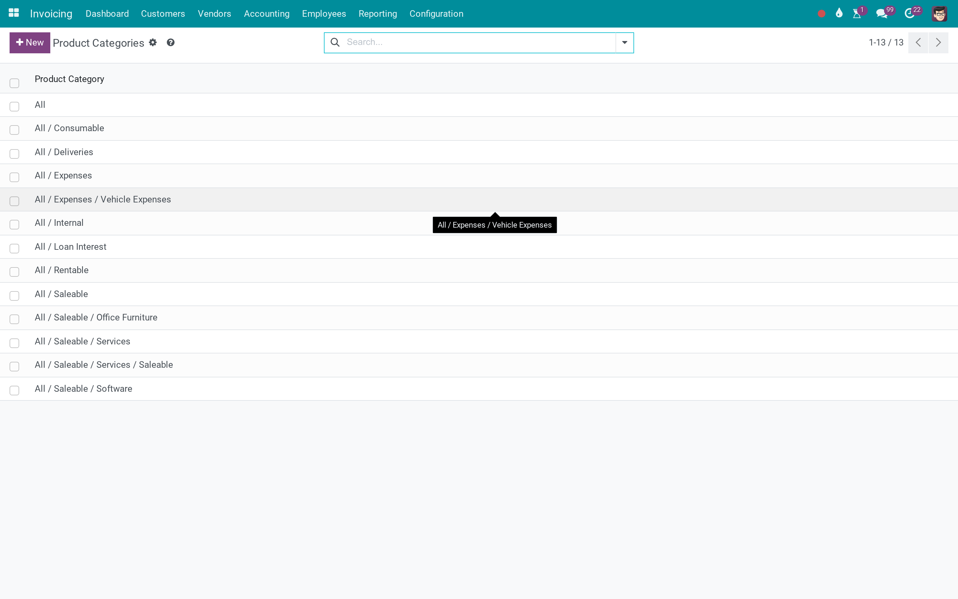Product categories