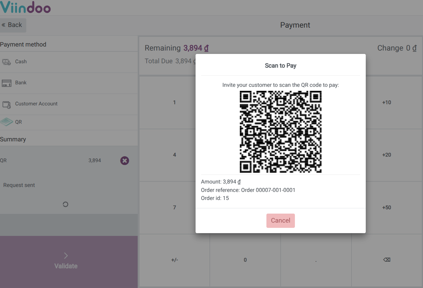 Pos BIDV Instant QR Code Generation
