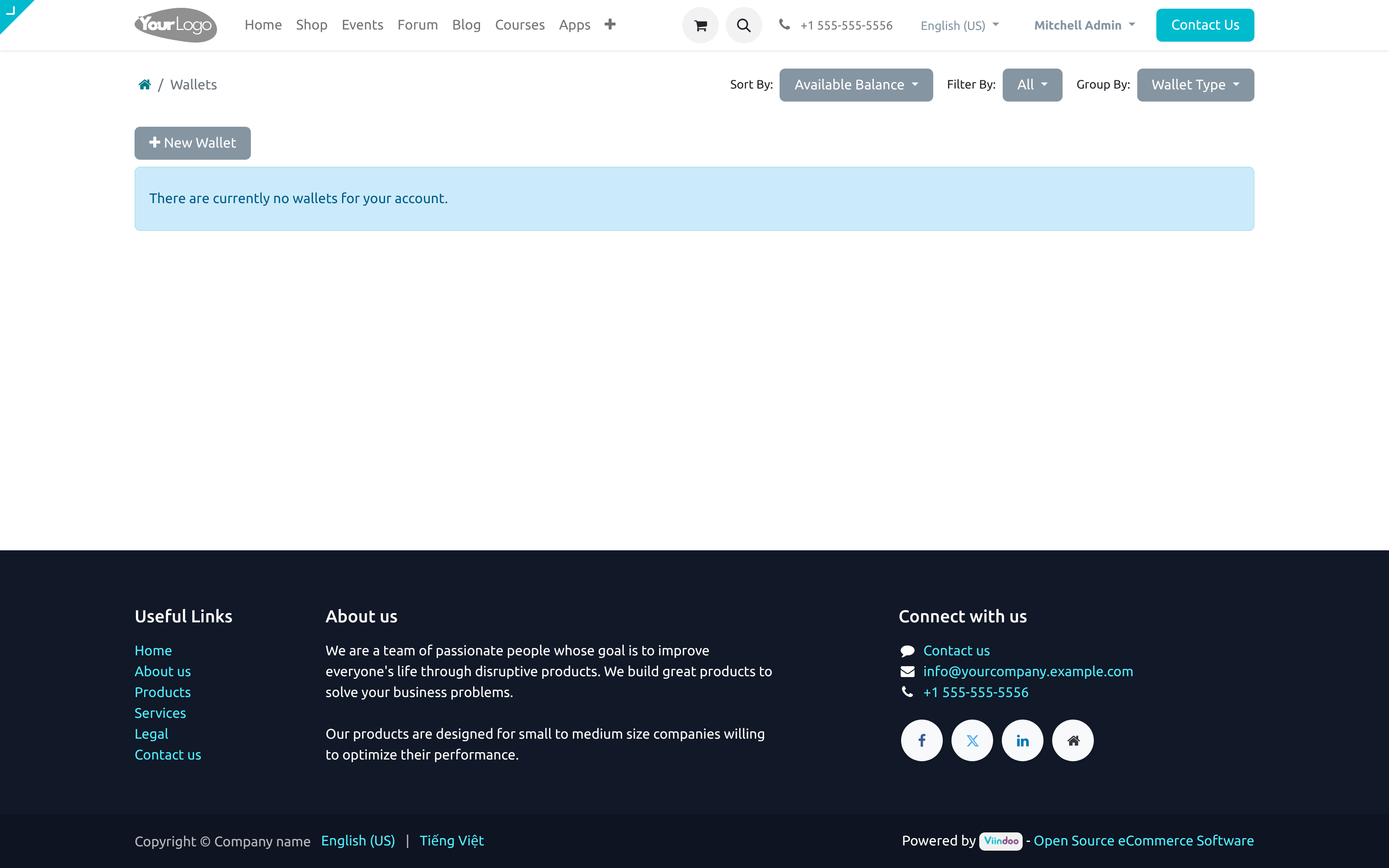 Customer wallets paying marketplace orders