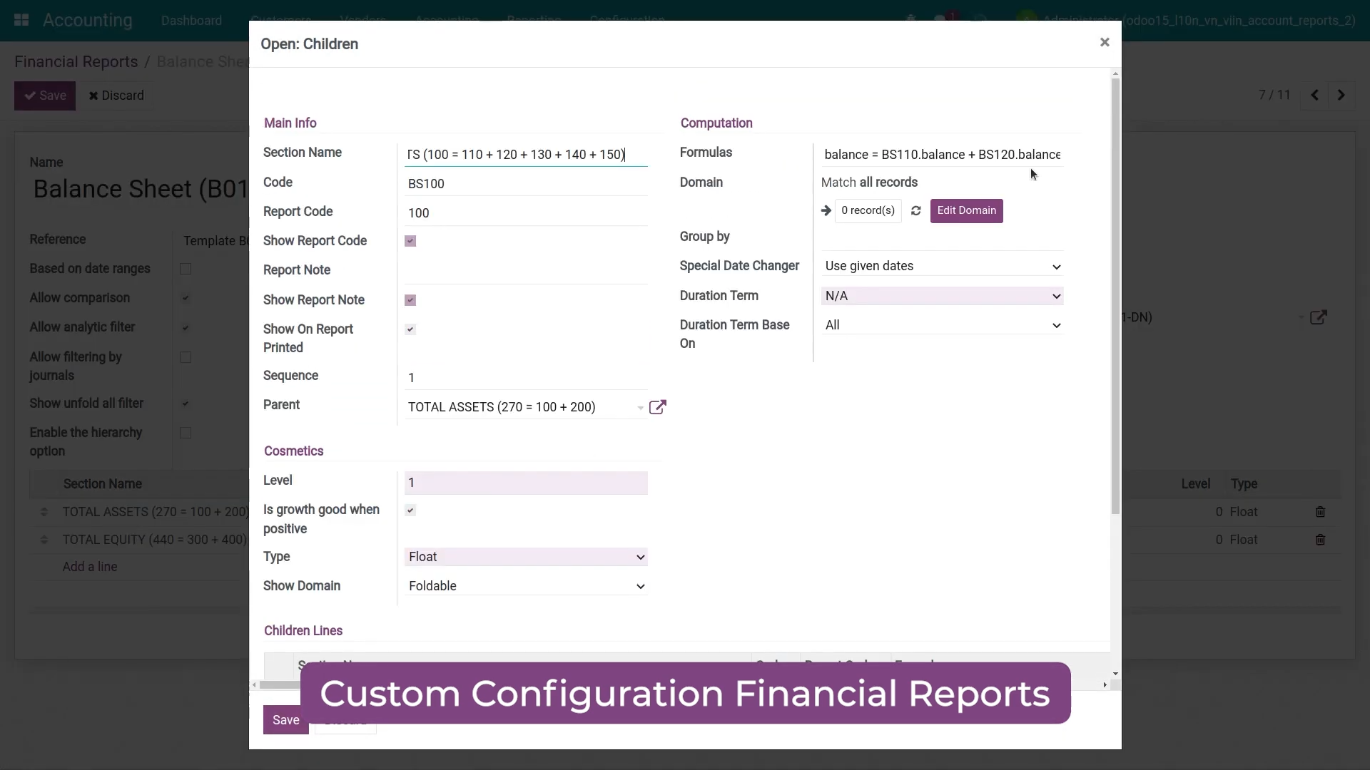 Thiết lập công thức