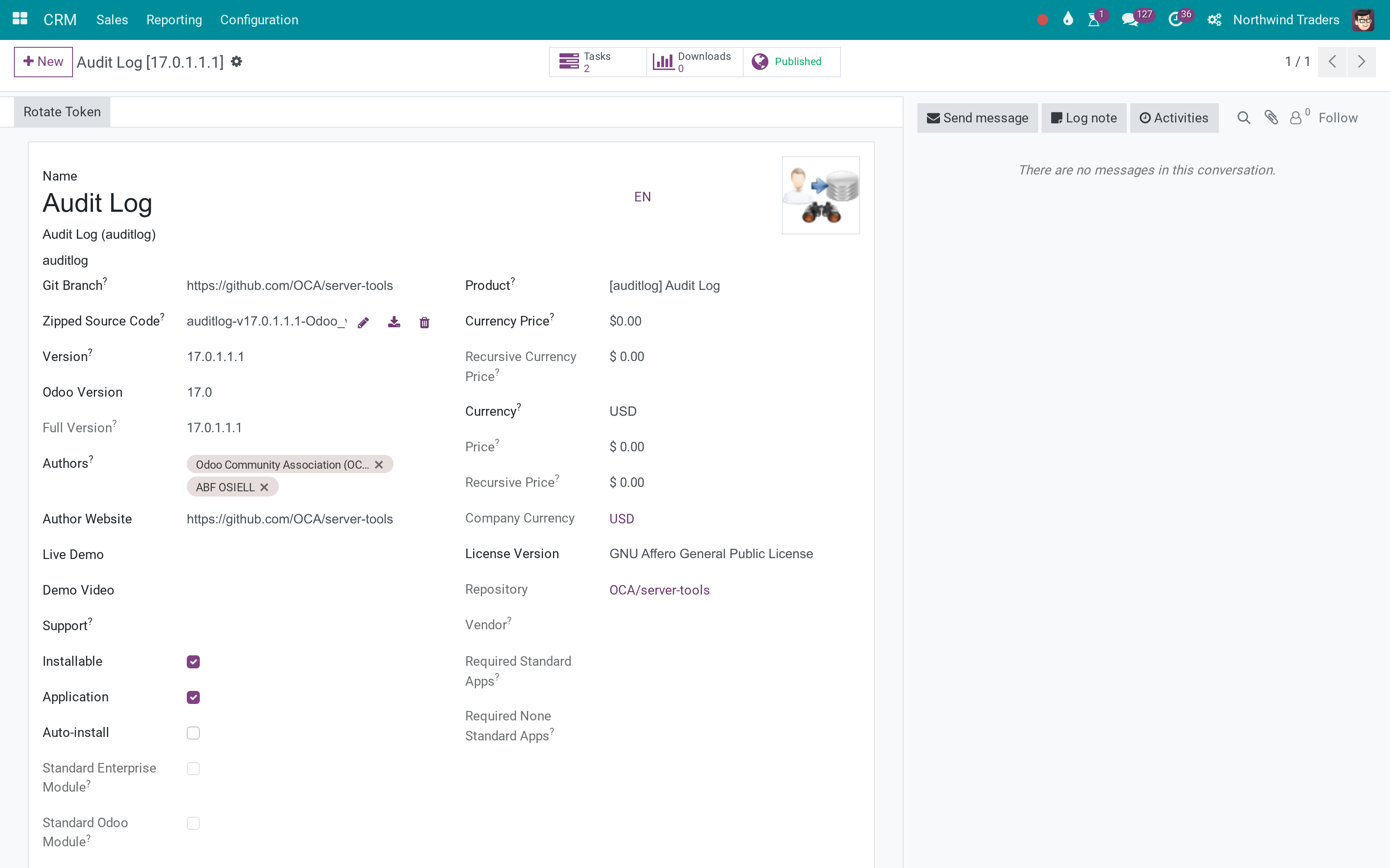 Audit Log 17.0