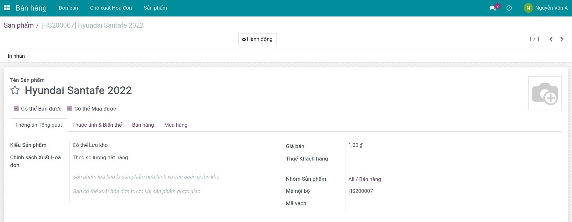 Ẩn thông tin giá vốn