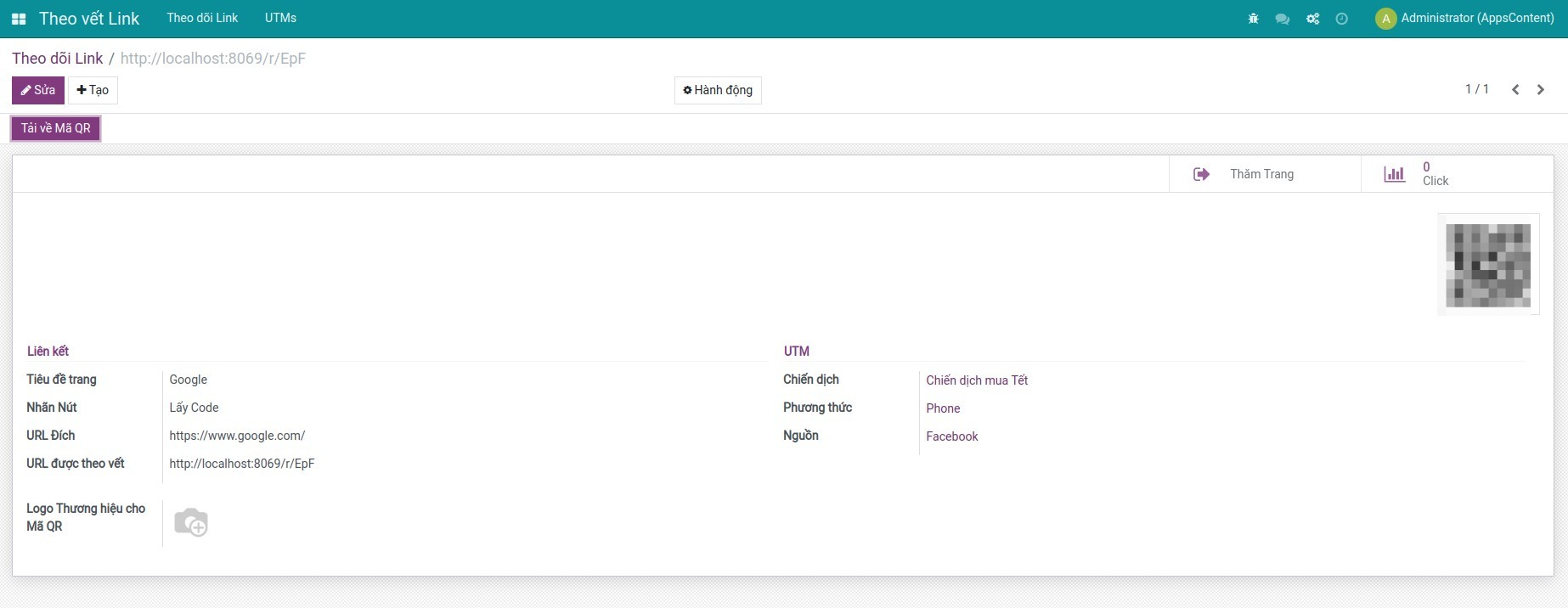 Tự động tạo QR code