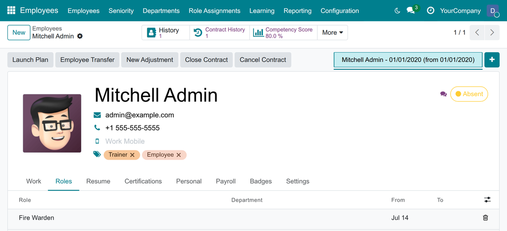 Employee Roles & Responsibilities