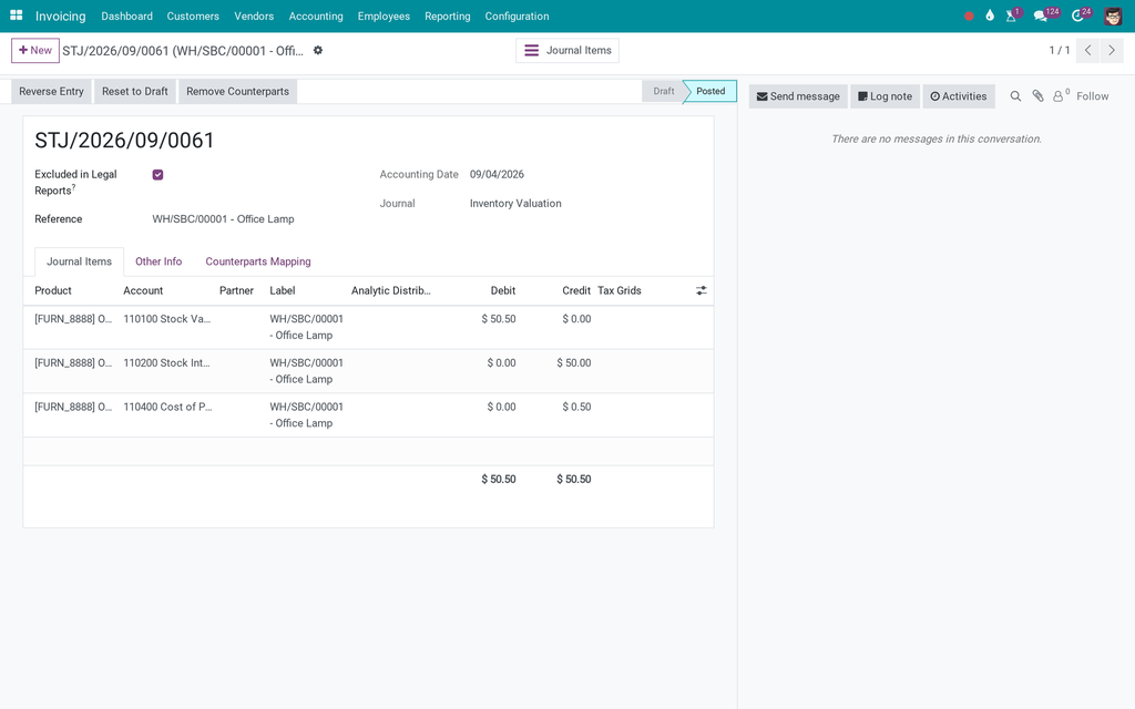 Account Counterpart - Account Reconciliation