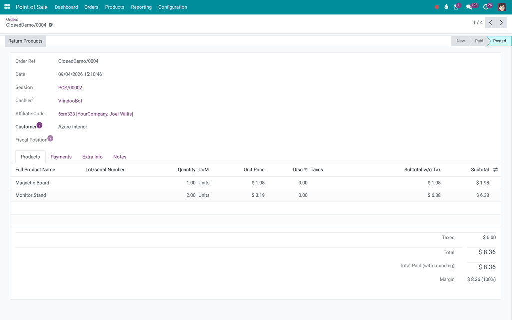 Add SALES RECEIPT title to Pos Receipt