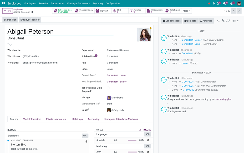 Viin HR Contracts - Skills