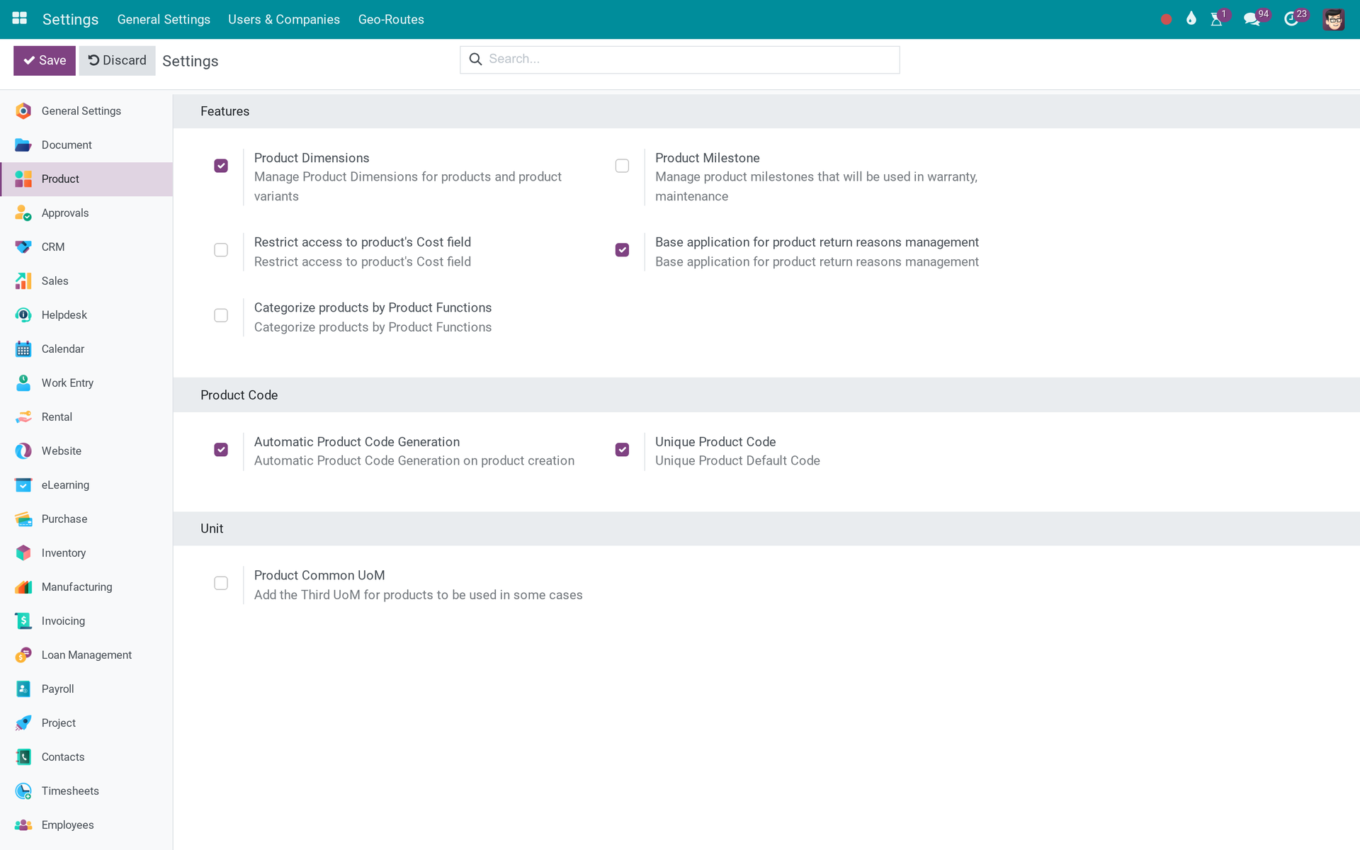 Activate Product Features