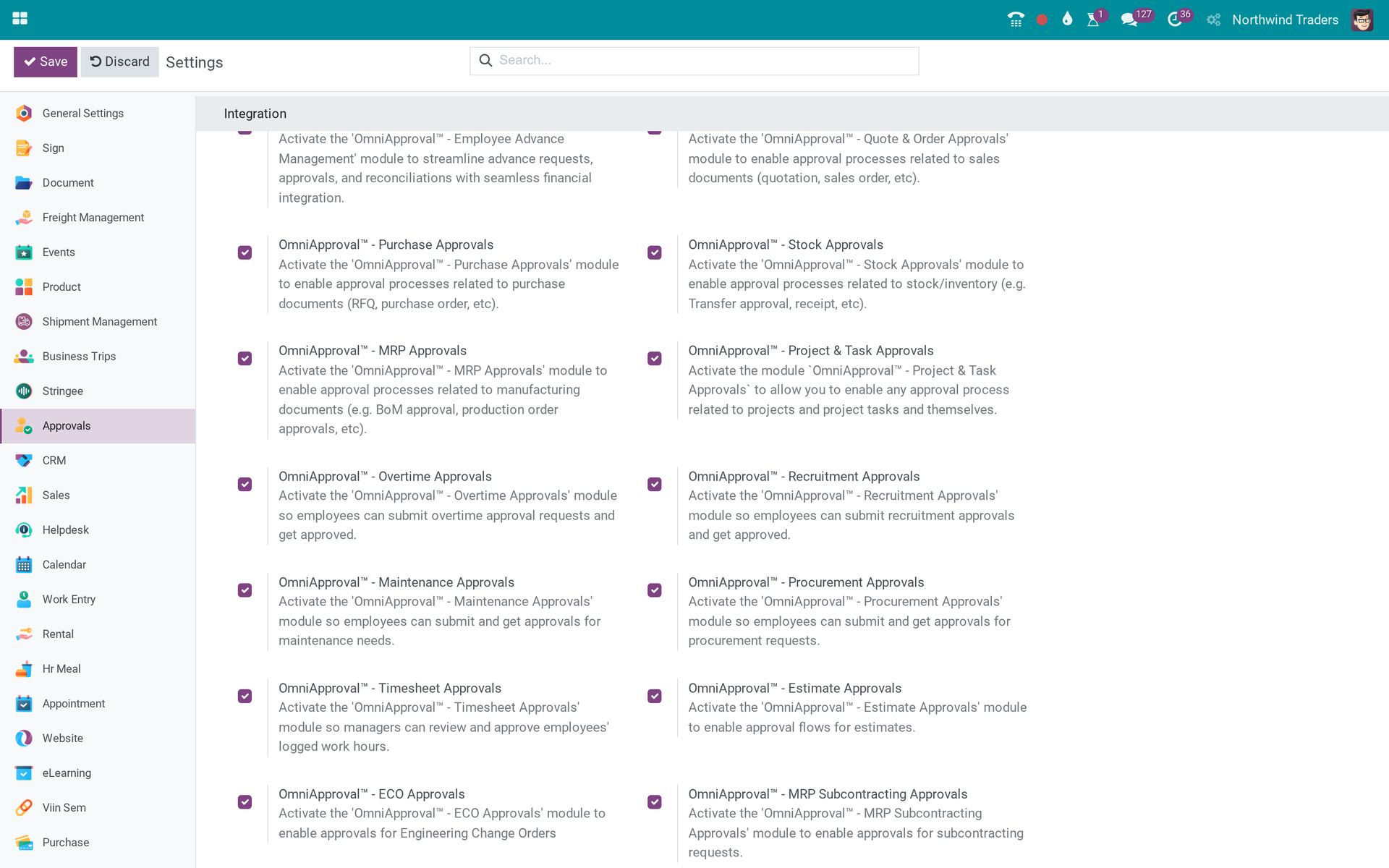 Activate Approvals Features