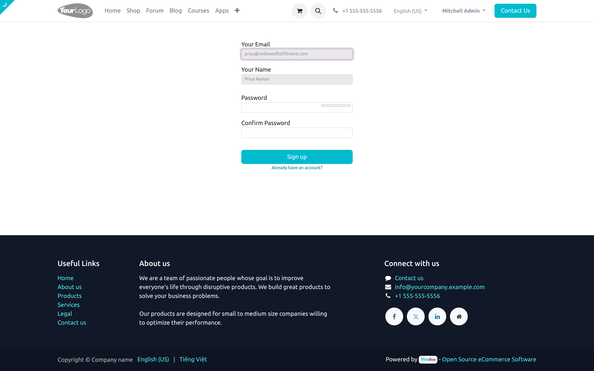Advance Password Policy Signup