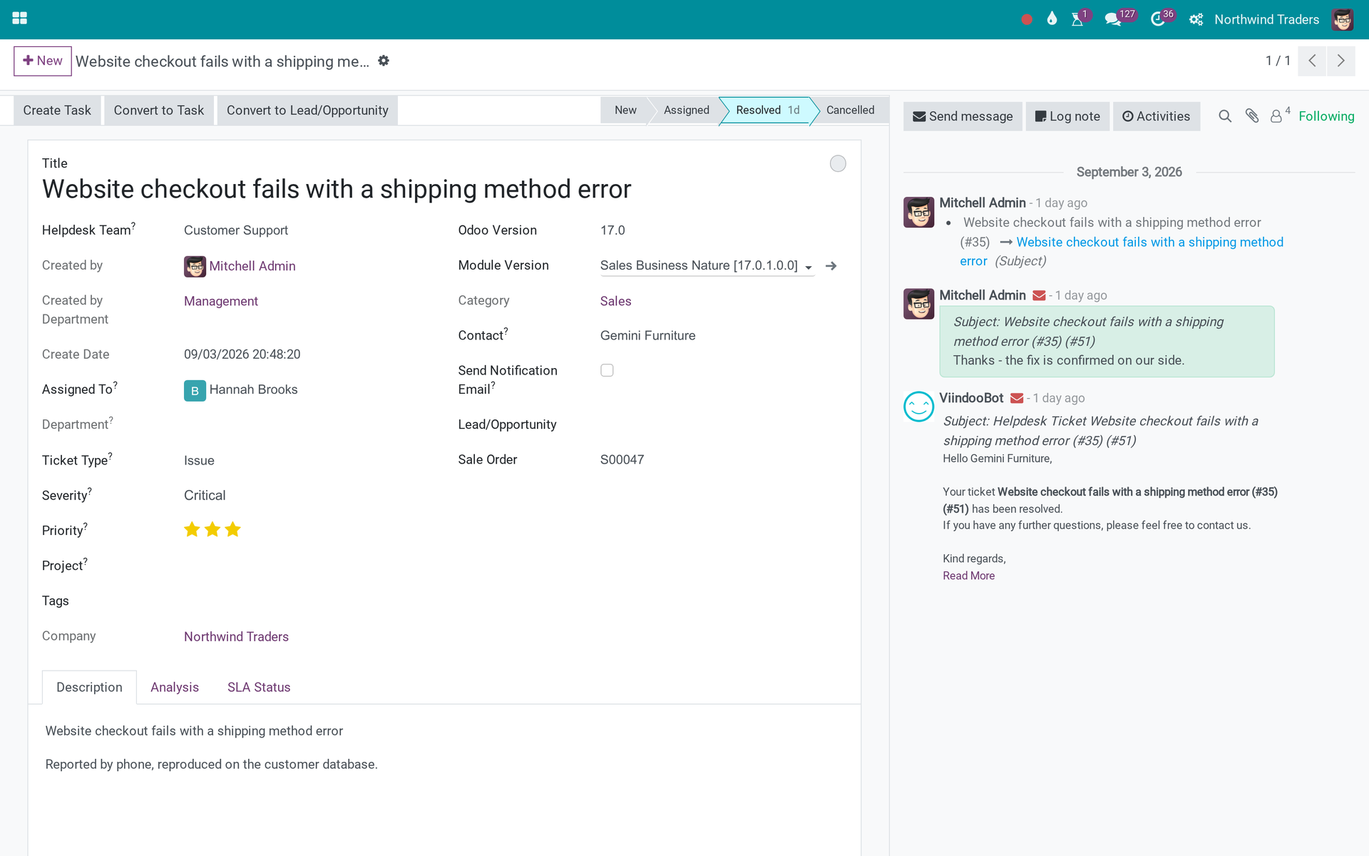 Helpdesk & Odoo Module
