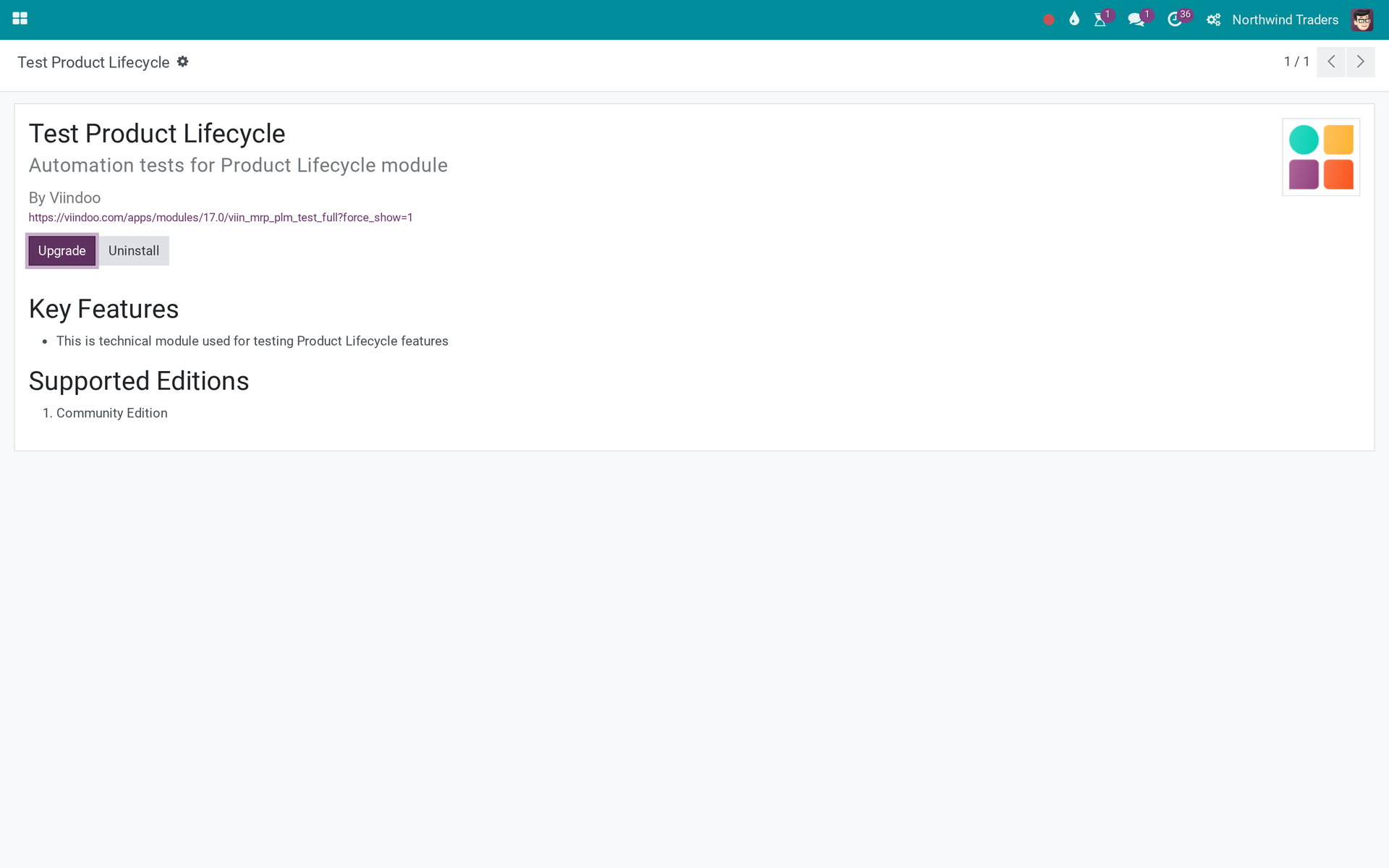 Test Product Lifecycle