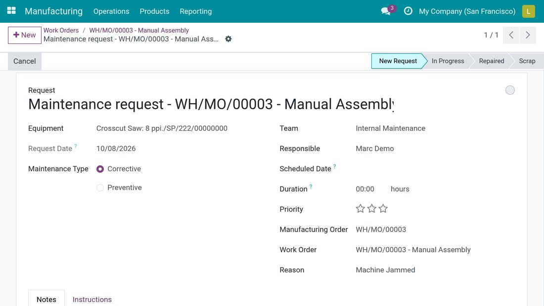 Maintenance - MRP