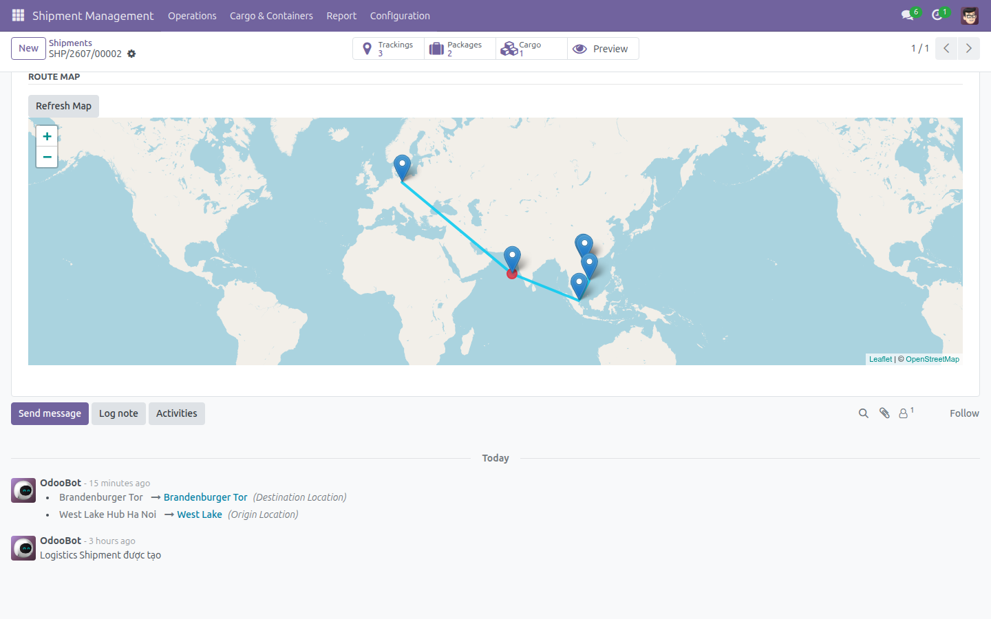 Logistics Routes Integration