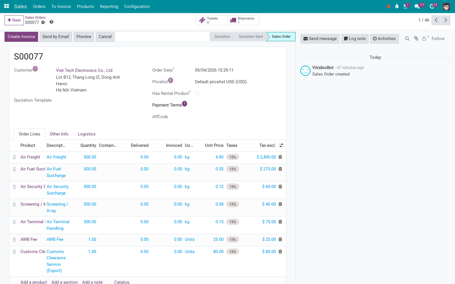 Freight - Mixed Container Cost Per Type - Patch 1