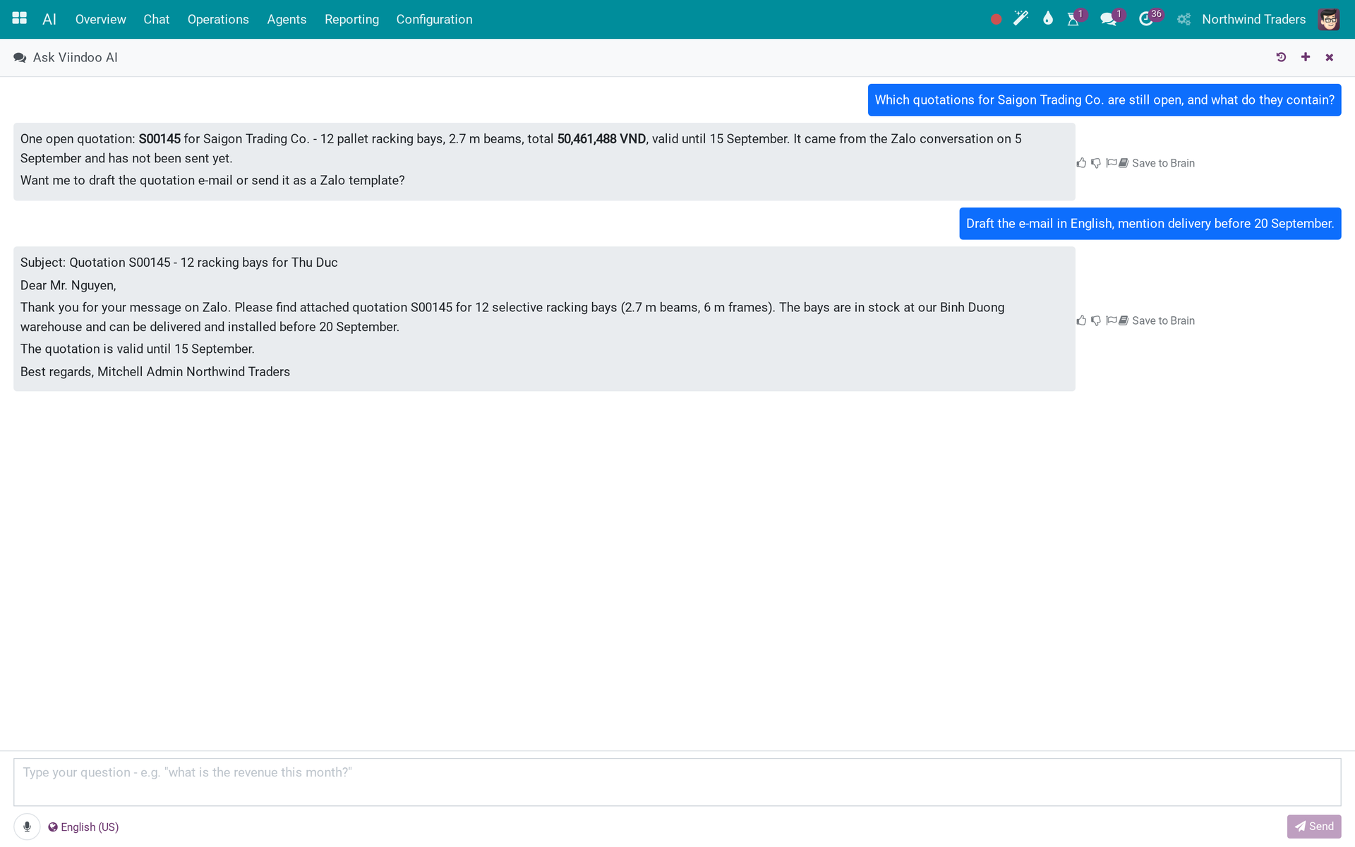 Viindoo AI - Sales Connector